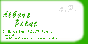 albert pilat business card